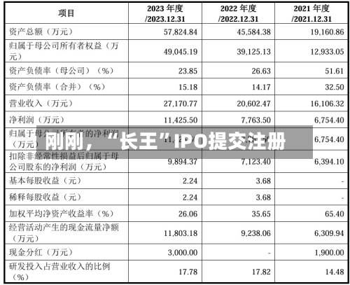 刚刚，“长王”IPO提交注册-第3张图片