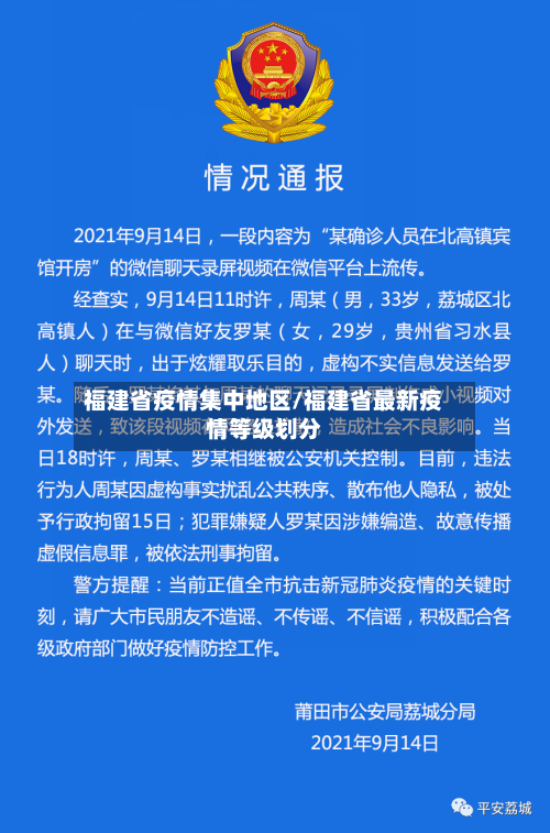 福建省疫情集中地区/福建省最新疫情等级划分