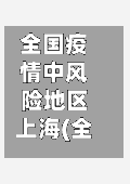 全国疫情中风险地区上海(全国中高风险地区 上海)