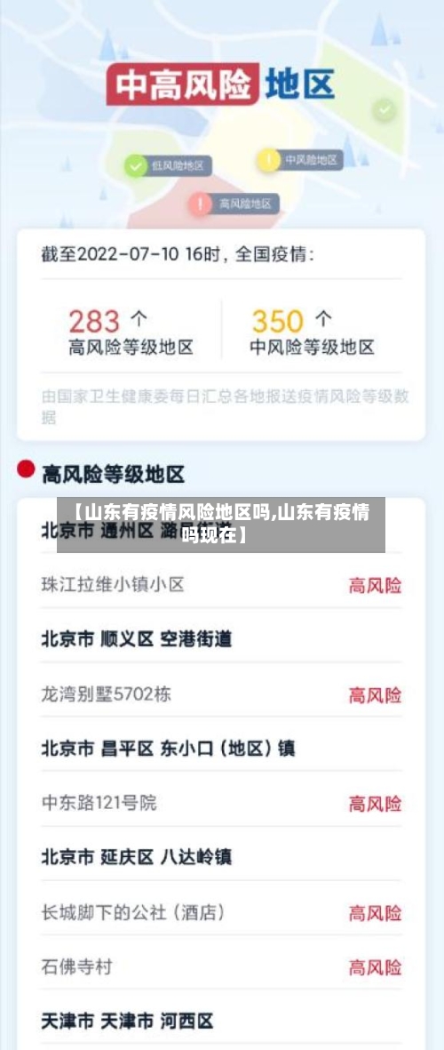【山东有疫情风险地区吗,山东有疫情吗现在】
